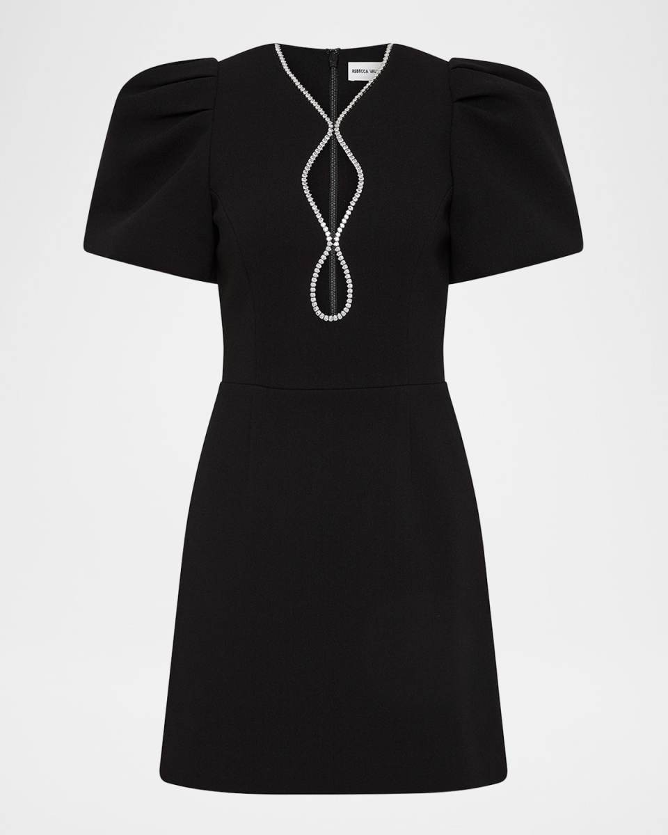 Estella Cutout Crystal-Trim Mini Dress